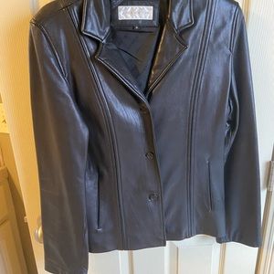 Jones New York Black Leather Jacket